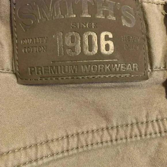 Smiths Workwear Pants Men's 30x28 Green Straight Leg Casual Pockets Work Heavy - Picture 4 of 6